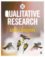 Qualitative Research 5th Revised edition