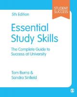Essential Study Skills: The Complete Guide to Success at University 5th Revised edition
