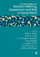 Sage Handbook of Decision Making, Assessment and Risk in Social Work