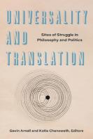 Universality and Translation: Sites of Struggle in Philosophy and Politics New edition