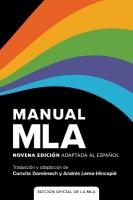 Manual MLA: Novena Edición Adaptada Al Español