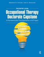 Entry Level Occupational Therapy Doctorate Capstone: A Framework for the Experience and Project