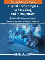 Digital Technologies in Modeling and Management: Insights in Education and  Industry