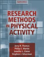 Research Methods in Physical Activity Eighth Edition