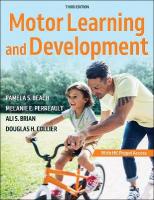 Motor Learning and Development Third Edition