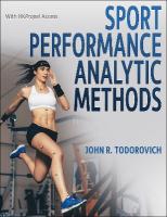 Sport Performance Analytic Methods New edition