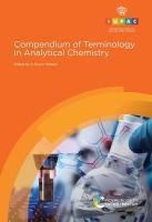 Compendium of Terminology in Analytical Chemistry 4th edition