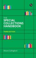 Special Collections Handbook Third Edition