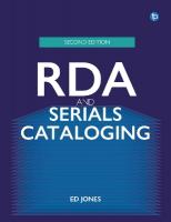 RDA and Serials Cataloging Second Edition