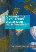 Fundamentals of Collection Development and Management 5th edition