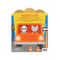 Vehicles Coloring Book plus Stickers