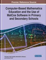 Computer-Based Mathematics Education and the Use of MatCos Software in  Primary and Secondary Schools