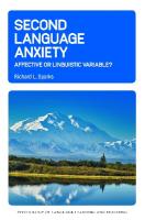 Second Language Anxiety: Affective or Linguistic Variable?