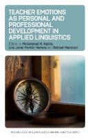 Teacher Emotions as Personal and Professional Development in Applied  Linguistics