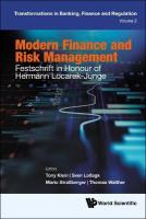 Modern Finance And Risk Management: Festschrift In Honour Of Hermann  Locarek-junge