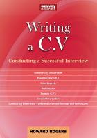 Guide to Writing a C.V.: Conducting a Successful Interview