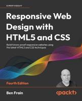 Responsive Web Design with HTML5 and CSS: Build future-proof responsive websites using the latest HTML5 and CSS  techniques 4th Revised edition