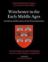 Winchester in the Early Middle Ages: An Edition and Discussion of The Winton Domesday