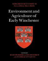 Environment and Agriculture of Early Winchester