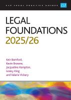 Legal Foundations 2025/26: Legal Practice Course Guides (LPC)