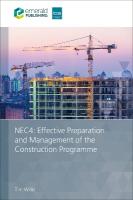 NEC4: Effective Preparation and Management of the Construction Programme