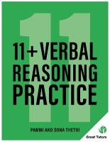 11plus Verbal Reasoning Practice: Great Tutors