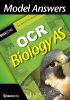 Model Answers OCR Biology AS Student Workbook 3rd New edition