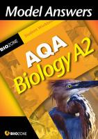 Model Answers AQA Biology A2 Student Workbook 2nd New edition