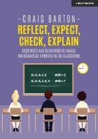 Reflect, Expect, Check, Explain: Sequences and behaviour to enable  mathematical thinking in the classroom