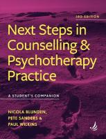 Next Steps in Counselling and Psychotherapy Practice (3rd Edition): A student's companion 3rd Revised edition