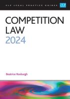 Competition Law 2024: Legal Practice Course Guides (LPC) Revised edition