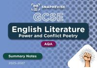 SnapRevise GCSE AQA English Literature: Power and Conflict Poetry