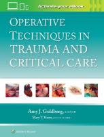 Operative Techniques in Trauma and Critical Care: Print plus eBook with  Multimedia