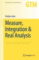 Measure, Integration & Real Analysis 2020 ed.