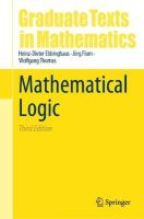 Mathematical Logic Third Edition 2021