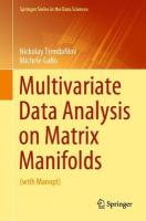 Multivariate Data Analysis on Matrix Manifolds: (with Manopt) 2021 ed.