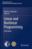 Linear and Nonlinear Programming Fifth Edition 2021