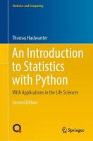 Introduction to Statistics with Python: With Applications in the Life Sciences 2nd ed. 2022