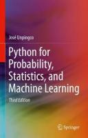 Python for Probability, Statistics, and Machine Learning Third Edition 2022