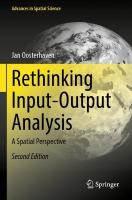 Rethinking Input-Output Analysis: A Spatial Perspective Second Edition 2022