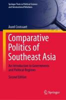 Comparative Politics of Southeast Asia: An Introduction to Governments and Political Regimes Second Edition 2022