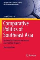 Comparative Politics of Southeast Asia: An Introduction to Governments and Political Regimes Second Edition 2022
