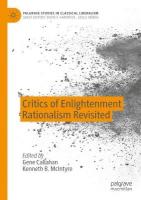 Critics of Enlightenment Rationalism Revisited 2022 ed.