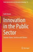Innovation in the Public Sector: Smarter States, Services and Citizens 2022 ed.