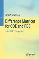 Difference Matrices for ODE and PDE: A MATLAB® Companion 1st ed. 2023