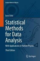 Statistical Methods for Data Analysis: With Applications in Particle Physics 3rd ed. 2023
