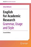 English for Academic Research: Grammar, Usage and Style 2nd ed. 2023