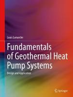 Fundamentals of Geothermal Heat Pump Systems: Design and Application 2023 ed.