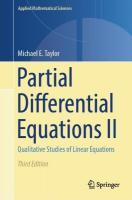 Partial Differential Equations II: Qualitative Studies of Linear Equations Third Edition 2023