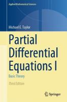 Partial Differential Equations I: Basic Theory Third Edition 2023